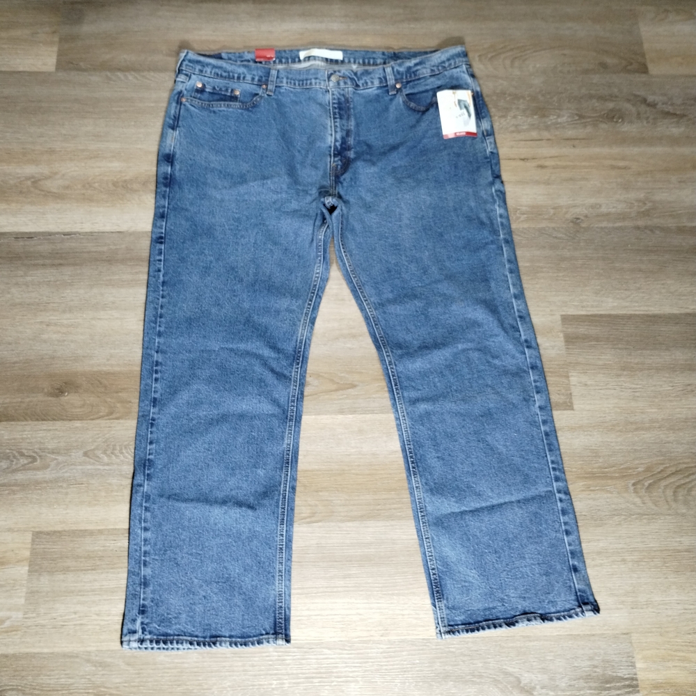 Levi's Signature Flex Gold Relaxed Fit 46 32 Blue Casual Denim Jeans - Picture 4 of 6
